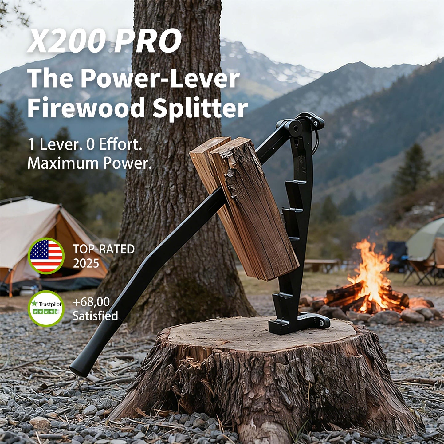 X200 PRO | The Lever‑Force Wood Splitter