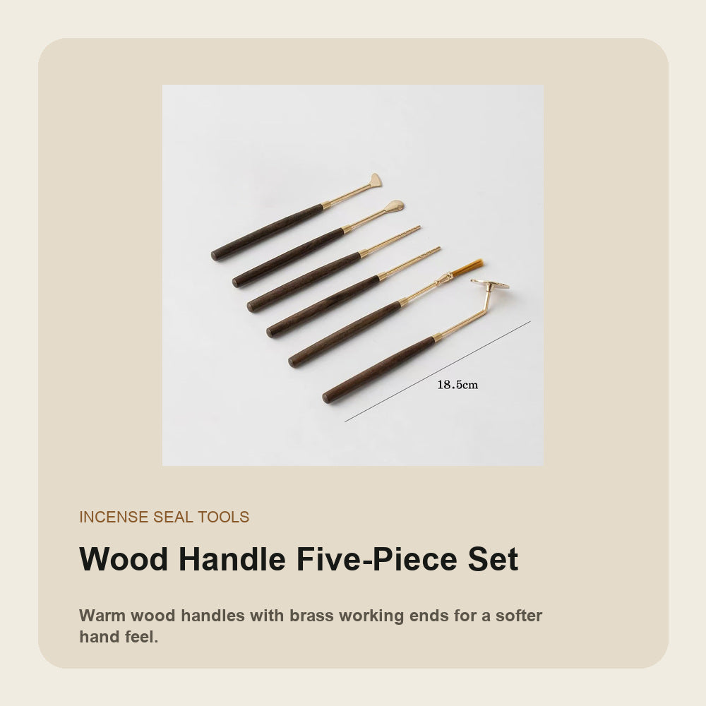 Wood Handle Five-Piece Set