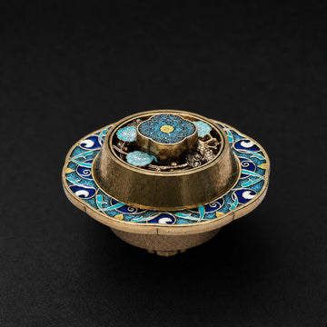 Cloisonne Tray Incense Burner